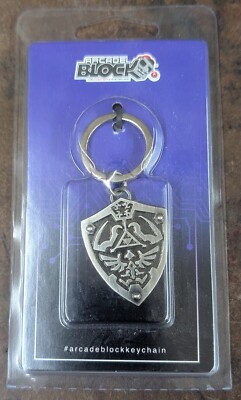 The Legend of Zelda Shield Keychain, Arcade Block Exclusive, Sealed 