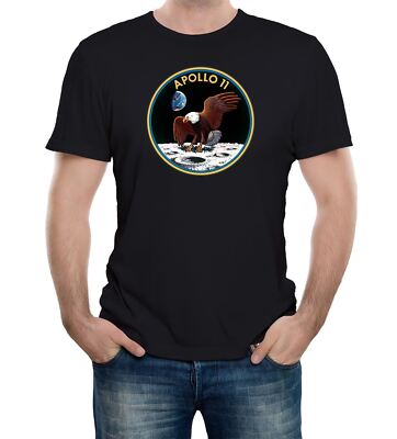 Herren NASA Apollo 11 Mission Crew Abzeichen Logo T-Shirt Space Science cool