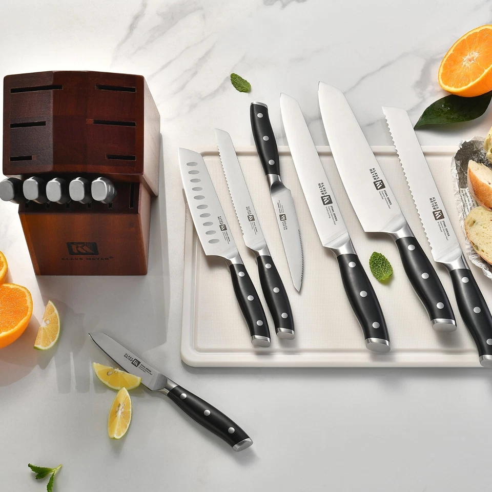 Juego de bloques de cuchillos de 13 piezas de acero al carbono Klaus Meyer Stahl Foto 4 de 4