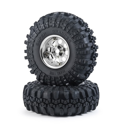 4x 1.9 RC Auto Räder Beadlock Felgen Reifen Set für 1/10 RC Axial SCX10 90046 TRX4 - Bild 141 von 144