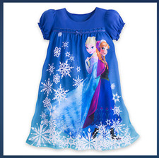  Disney Store Anna and Elsa Nightgown for Girls - Size 6 - New