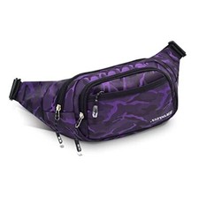 Large Fanny Packs for Women, 5-Zipper  Pockets Water Resistant Practical Violet
