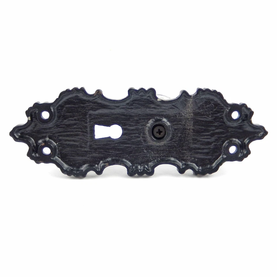 Metal Vintage Door Plate Wall Hook With Acrylic Knob Keyhole Decorative Handle - Image 4 of 4