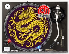 Imperial Golden Dragon - 7"-12" DJ slipmat for LP turntable record player