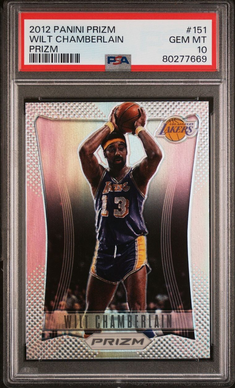 2012 Panini Prizm #151 Wilt Chamberlain Prizm Silver SSP PSA 10 Gem Mint