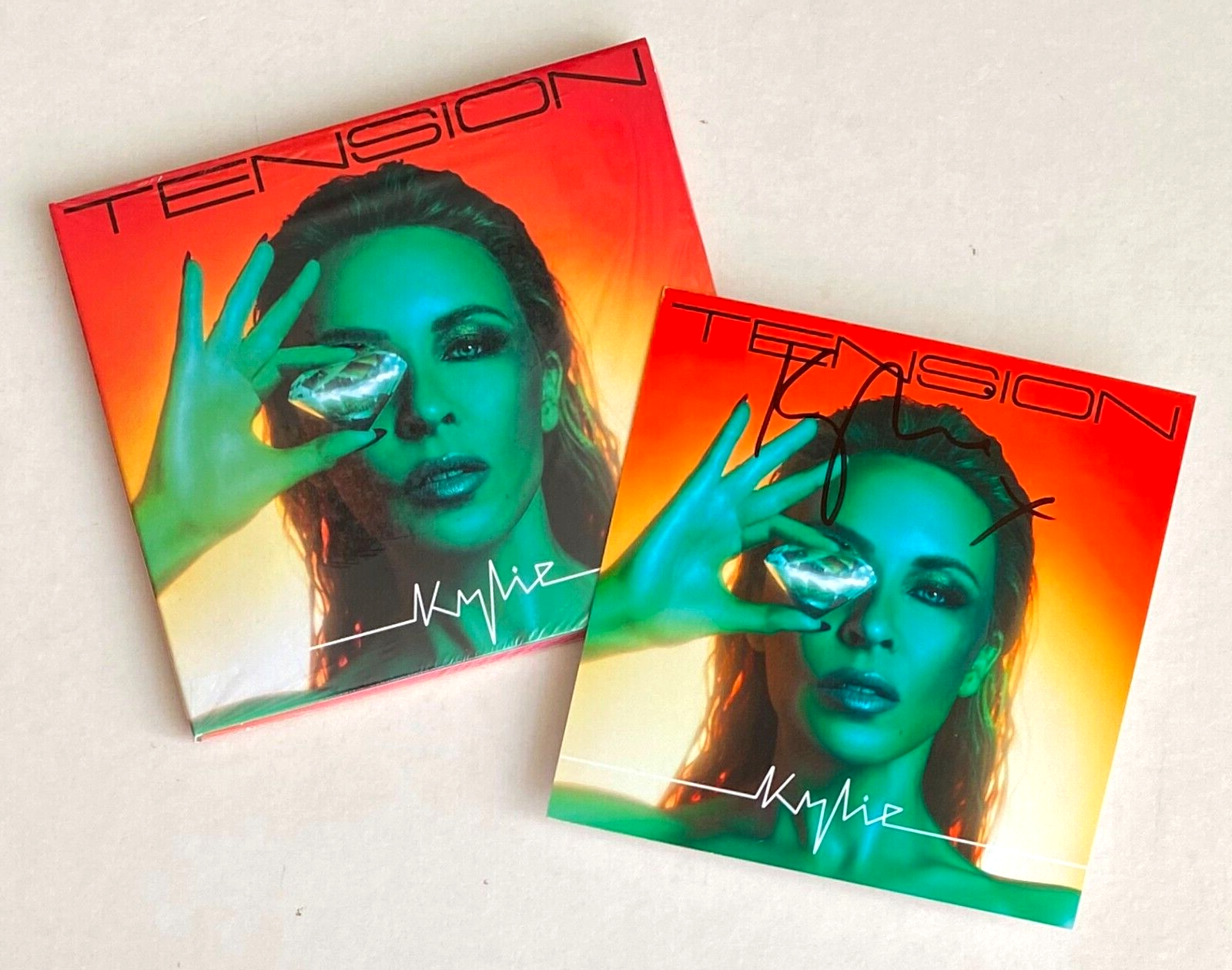 KYLIE MINOGUE * TENSION * 11 TRK CD w/ EXCLUSIVE SIGNED ART CARD * PADAM PADAM