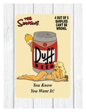 THE SIMPSONS DUFF BEER CUSTOM 8"X12" METAL WALL SIGN MAN CAVE OFFICE HOME