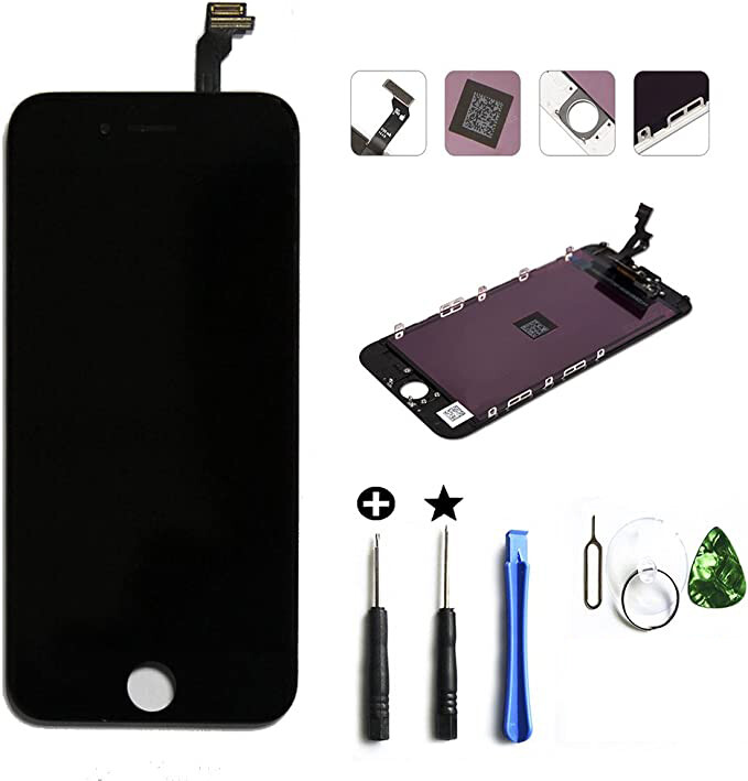Per IPhone 6 Sostituzione Dello Schermo Per IPhone 6 Display LCD Per IPhone 6 Digitalizzatore Sensore A1549 A1589 A1522 A1524 A1593 DA1586 Display Touch Screen Kit Di Montaggio Vetro (Nero - Foto 4