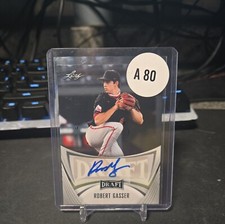 2021 Leaf Draft - Base Autographs Gold #BA-RG2 Robert Gasser (AU, RC)