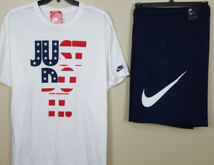 red white and blue nike outfit