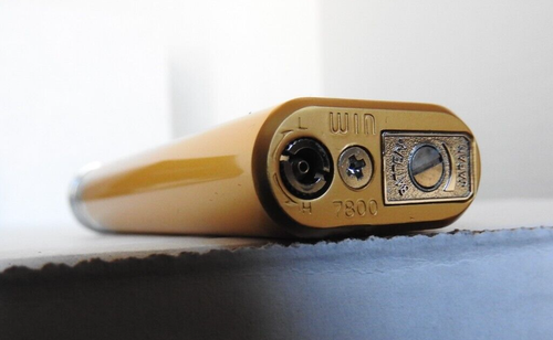 Win Lighter Japan butane gas 1970s Vintage PARTS Lighter GOLD tone - Picture 3 of 8