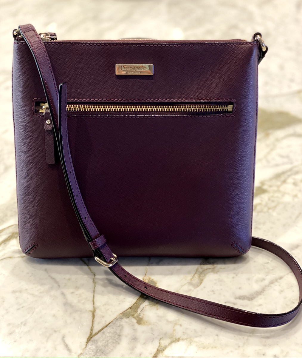 Kate Spade Crossbody Bag Laurel Way Rima Eggplant Dark Purple