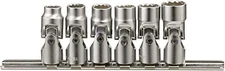 6 Piece 1/4" Drive SAE Universal Hand Socket Set (12-Point), CR-V Steel - US-206