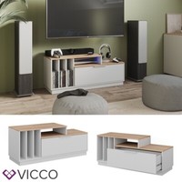 Lowboard Betti Weiß Sonoma 120 X 49,9 Cm Vicco