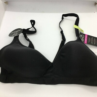 Bali Comfort DF3463 Women's Bra  Color : Black Size: 36B