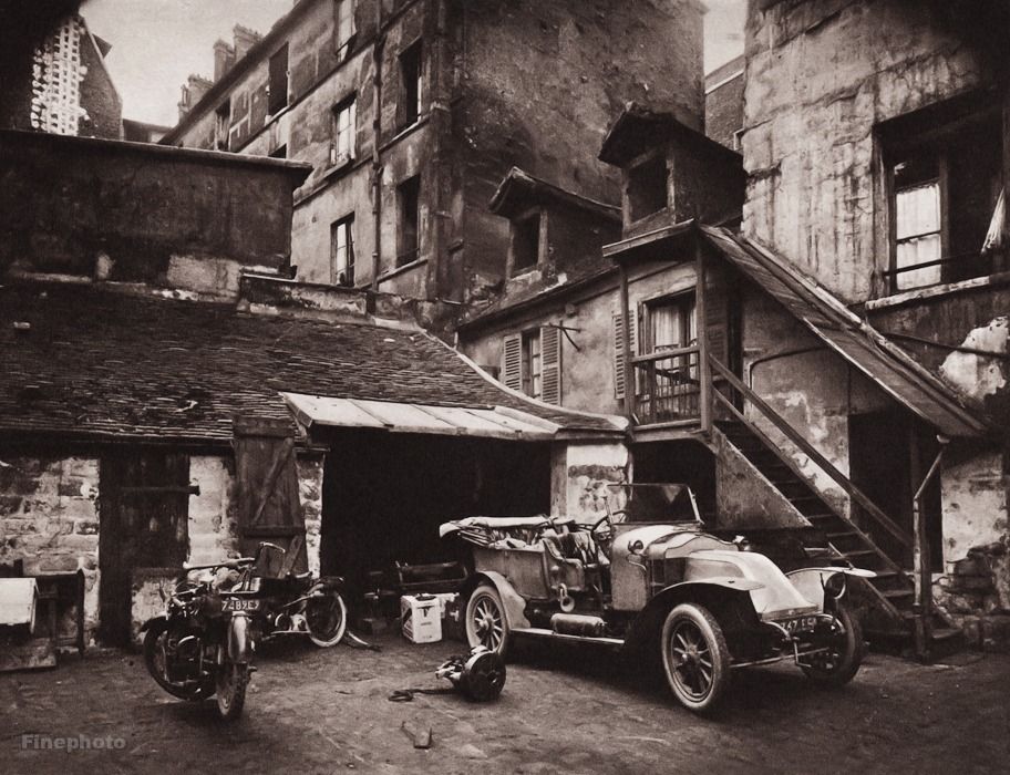 1922/63 Vintage EUGENE ATGET Car Moto Automobile Garage Paris