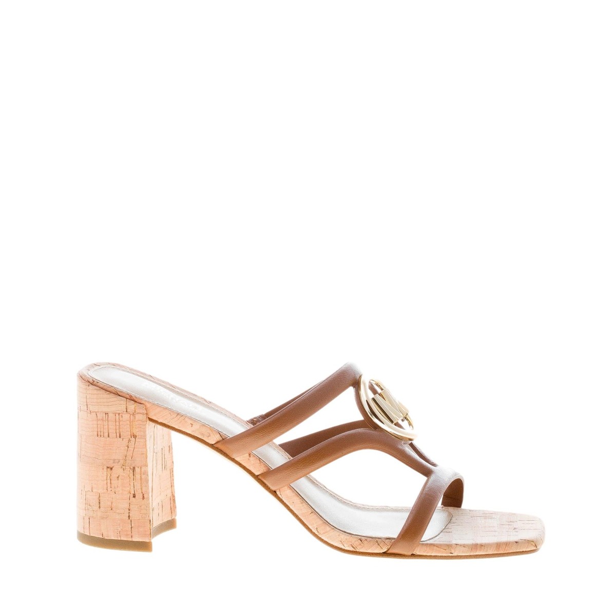 Michael Kors Brown and Gold Logo Cork Slide Sandals Amazon.com | MICHAEL Michael Kors Womens Mandy Slide Sandal  main image 3