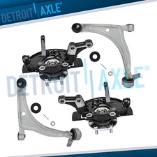 Front Knuckles Wheel Hubs Lower Control Arms for 2002 2003-2006 Nissan Altima