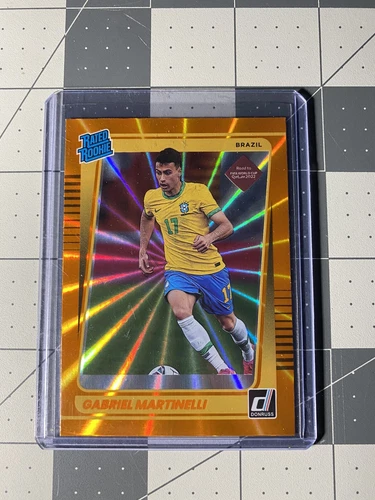 Gabriel Martinelli 2021-22 Donruss Road to Qatar Rated Rookie Orange Laser