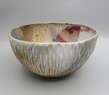 Freely Crafted Ribbed Bowl  - Multi Colors
