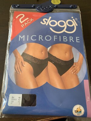 Sloggi Damenslip 40 Schwarz Pure Lace 2Pack