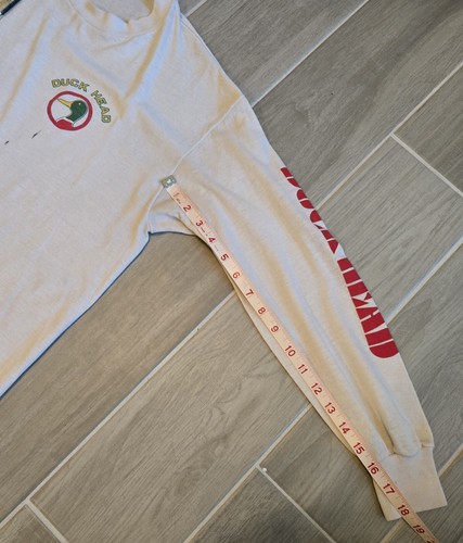 Vintage Sportswear Duck Head T-Shirt Mens Large L/S USA Sheer Thrashed 80's - Picture 14 of 17