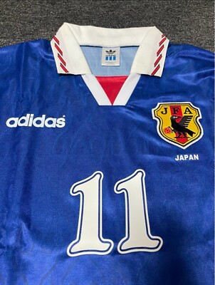 asics 日本代表 KAZU 11番 サッカーシャツ 1997 Japan adidas Home L/S Kazu #11 World Cup Asian