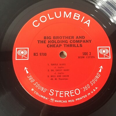 Cheap Thrills Big Brother & The Holding Company KCS 9700 Vinyl LP