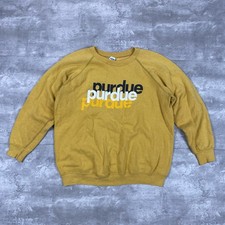 vintage CHAMPION BLUE BAR sweatshirt Mens 70s PURDUE UNIVERSITY crewneck raglan