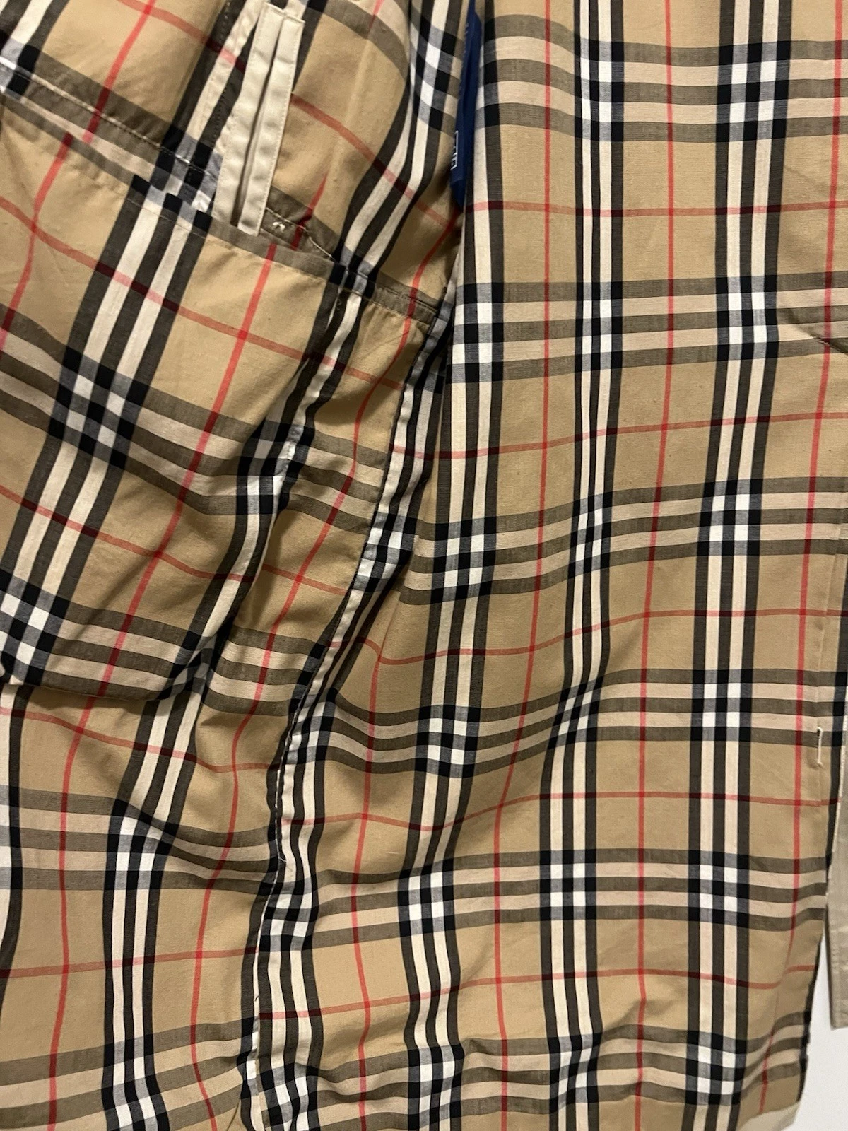 Vtg Burberrys Men’s Beige Long Trench Coat Nova Check Lining no belt - product detail image 9