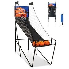 Foldable Single Shot Basketball Arcade Game W/Electronic Scorer 3 Basketballs