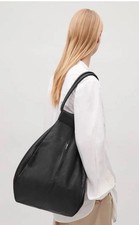 COS Authentic Black  Leather Tote Bag Shoulder Bag