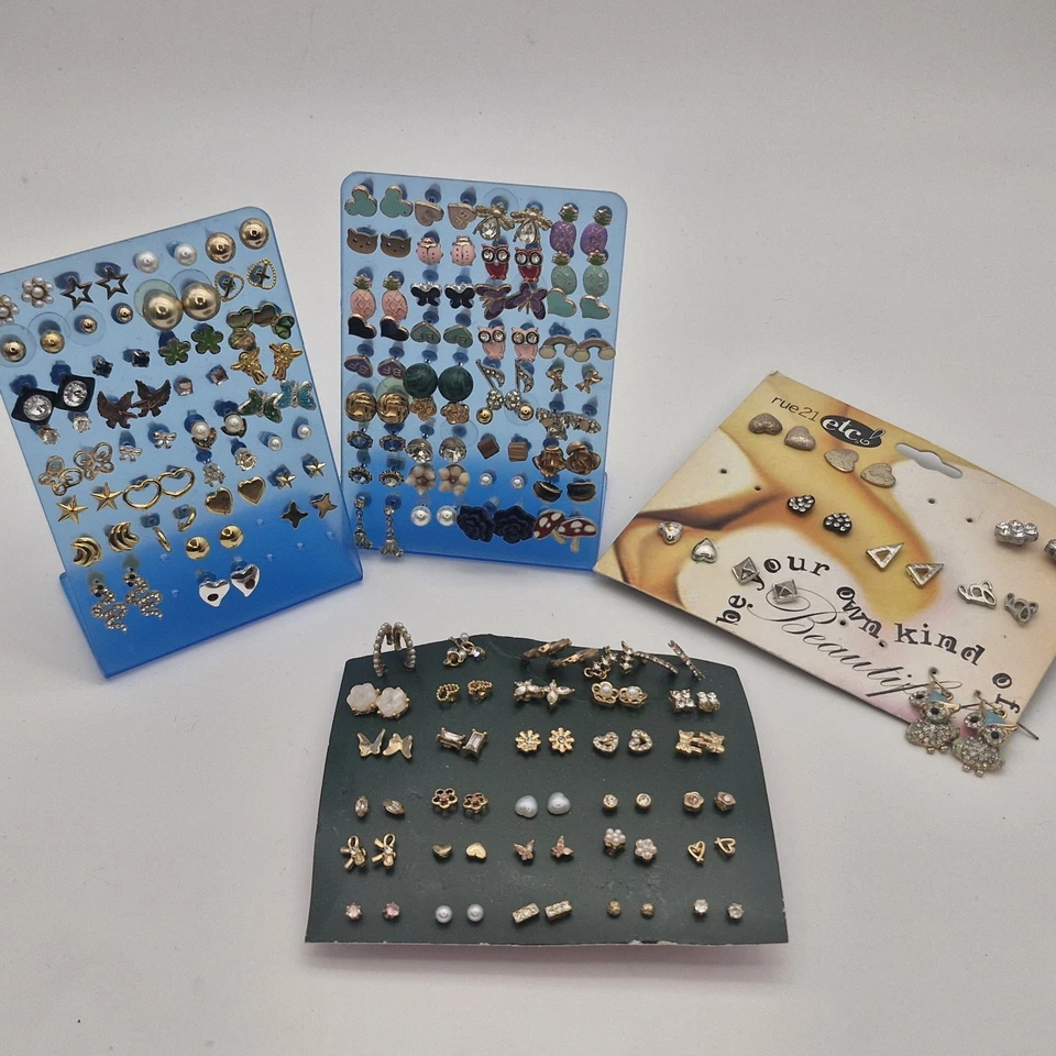 Lote 100 Plus Brincos Post Fashion Alguns NOC Todos os Estilos Cores Alguma Novidade - Imagem 3 de 4