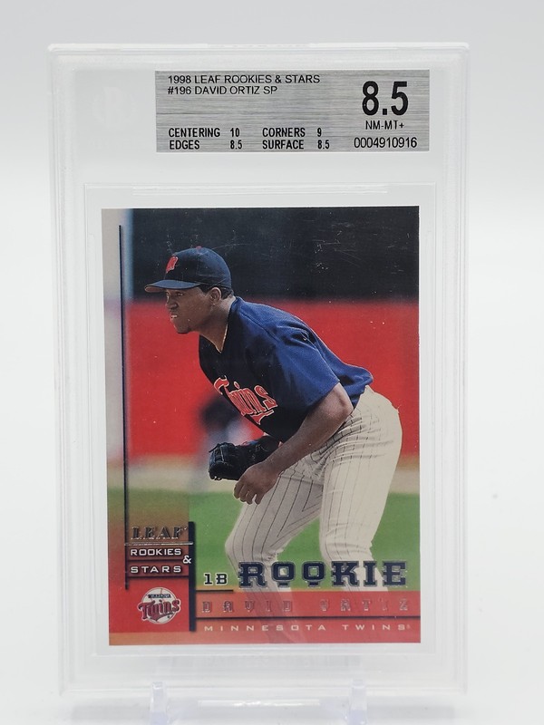 DAVID ORTIZ 1998 LEAF ROOKIES & STARS ROOKIE SP #196 TWINS BGS 8.5 Q5677