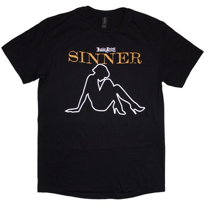Judas Priest T Shirt Sin After Sin Sinner Slogan Lady new Official Mens Black