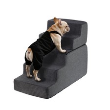 Dog Stairs for Small Dogs  Cats 22.5" H, 5-Step Non-Slip Dog Steps for Bed, ...