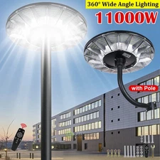 11000W 360°Commercial Solar Street Light Outdoor Patio Dusk to Dawn Super Bright