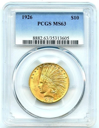 1932 $10 Gold Indian Eagle, PCGS MS63, Very Attractive and Flashy Gold Coin!