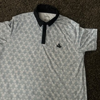 RSVLTS Disney Mickey Mouse Raro Golf Manga Corta Polo Golf Camisa Para Hombre Talla 2XL