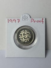 1997 Proof £1 Pound Three Lions One Brilliant Uncirculated Bunc Bu Uncirc