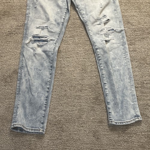 American Eagle Airflex+ Temp Tech Skinny Jeans Herren 28x30 blau helle Waschung Stretch - Bild 4 von 12