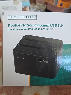 Xystec USB-3.0-Dockingstation für SATA-HDs 2,5/3,5'' & -SSDs