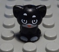 Lego Figur Tier Katze Schwarz