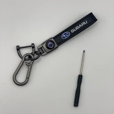 Subaru Genuine luxury Leather Keychain WRX BRZ OUTBACK IMPREZA FREE SHIPPING