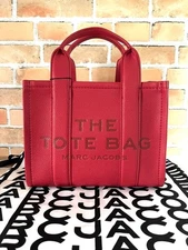 Marc Jacobs Mini Leather Tote Shoulder Bag True Red Used Japan