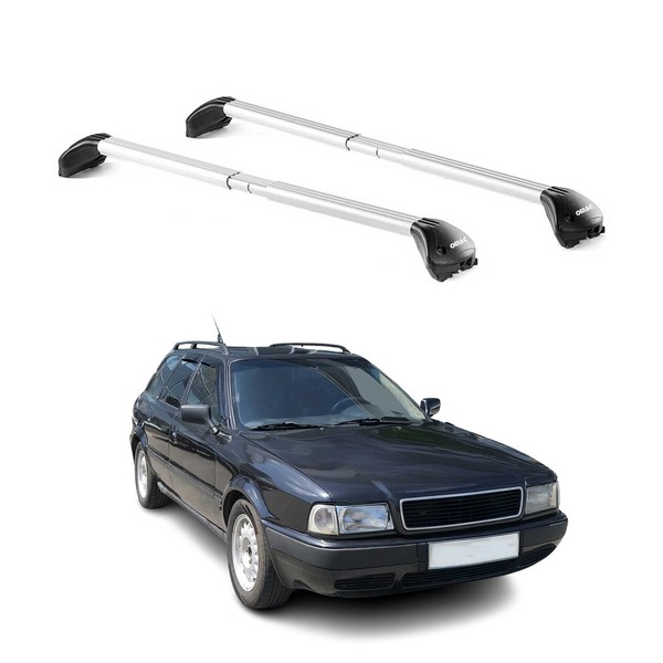 DachträGer GrundtäGer FüR Audi 80 Avant 1992-1995 100Kg Alu Silber 2 Tlg ABE-image