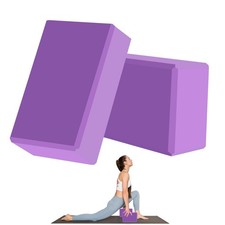 Yoga Blocks 9"x6"x3" Soft NonSlip Foam for Pilates, Meditation, Fitness 2