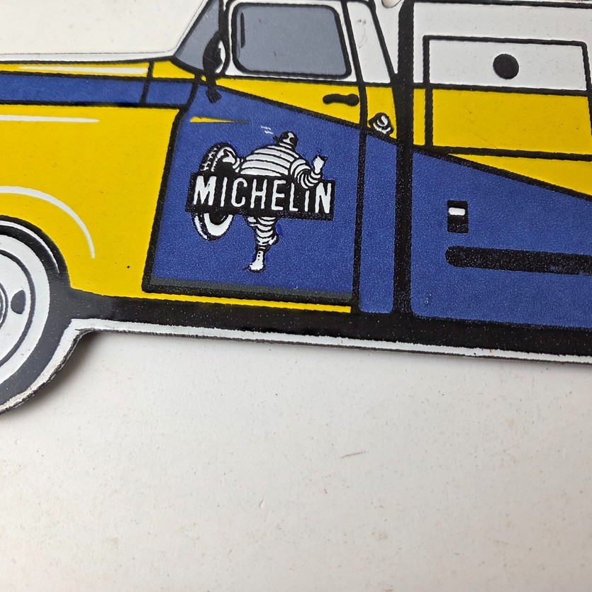 Vintage Michelin Tires Bibendum Sign - Gas Pump Automobile Sales & Service Sign