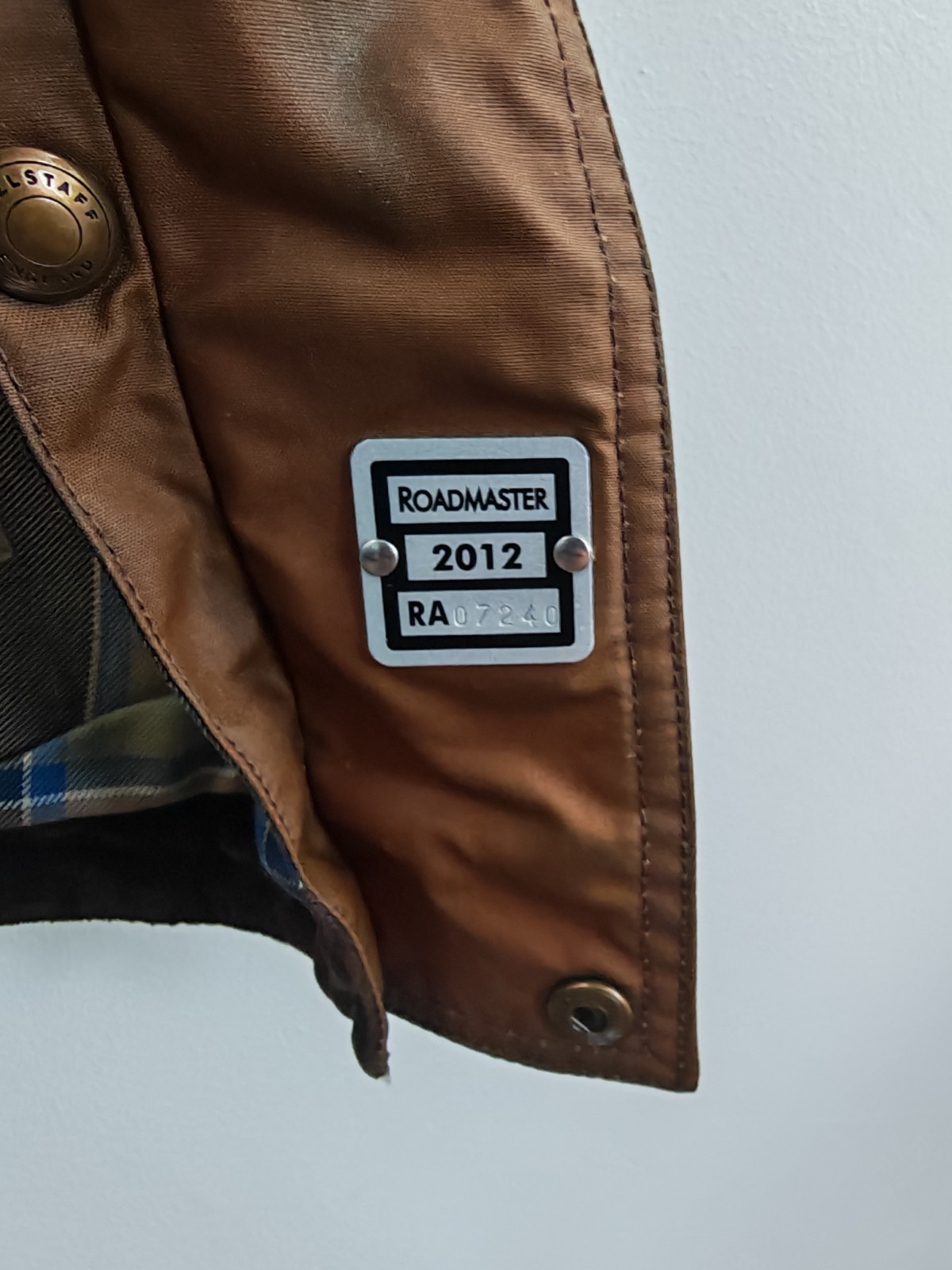 Belstaff Roadmaster Waxed Cotton Jacket Mens Brown Size IT 48 M Biker Motorcycle image 8