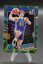 Brandin Podziemski 2023-24 Donruss #249 Green Laser Holo Golden State Warriors